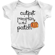 Cute Halloween Cutest Pumpkin in the Patch Bodysuit or Infant Tee