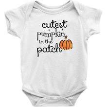 Cute Halloween Cutest Pumpkin in the Patch Bodysuit or Infant Tee