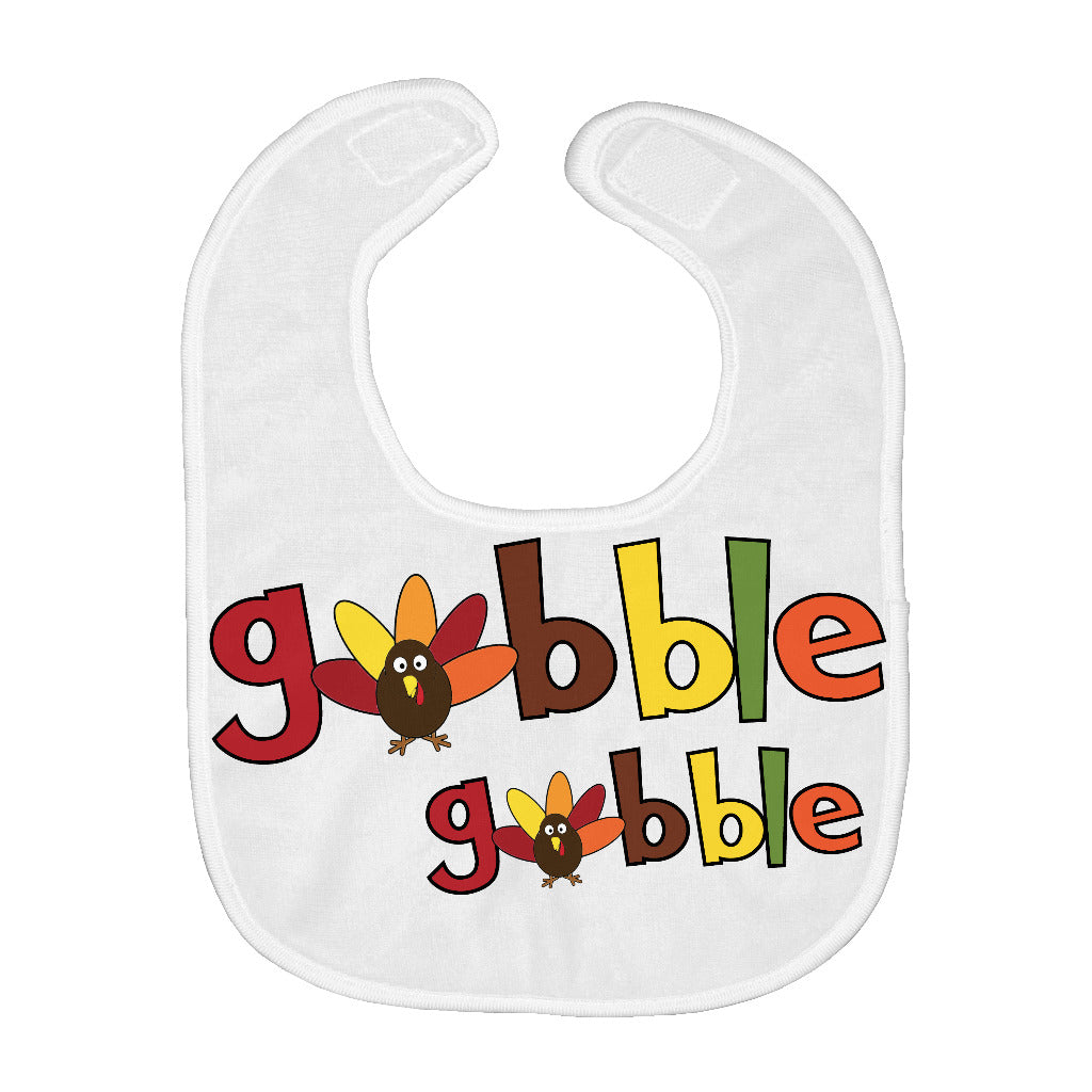 Gobble Gobble Cute Thanksgiving Baby Bib