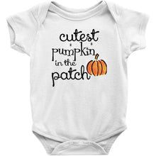 Cute Halloween Cutest Pumpkin in the Patch Bodysuit or Infant Tee