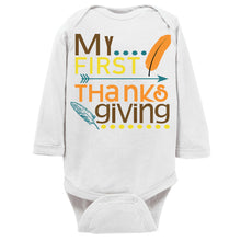My First Thanksgiving Cute Baby Infant Onesie/Bodysuit or Tee Short or Longsleeve
