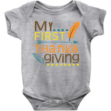 My First Thanksgiving Cute Baby Infant Onesie/Bodysuit or Tee Short or Longsleeve