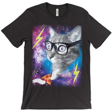 Throwback Funny Cat in Space Shirt
