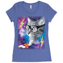 Throwback Funny Cat in Space Shirt