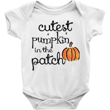 Cute Halloween Cutest Pumpkin in the Patch Bodysuit or Infant Tee
