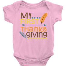 My First Thanksgiving Cute Baby Infant Onesie/Bodysuit or Tee Short or Longsleeve
