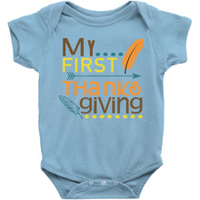 My First Thanksgiving Cute Baby Infant Onesie/Bodysuit or Tee Short or Longsleeve