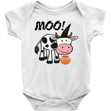 Cute Halloween Onesie/Bodysuit Infant and Toddler Shirt with Cow Moo-Boo!
