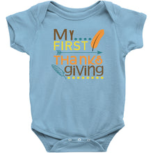 My First Thanksgiving Cute Baby Infant Onesie/Bodysuit or Tee Short or Longsleeve