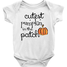 Cute Halloween Cutest Pumpkin in the Patch Bodysuit or Infant Tee