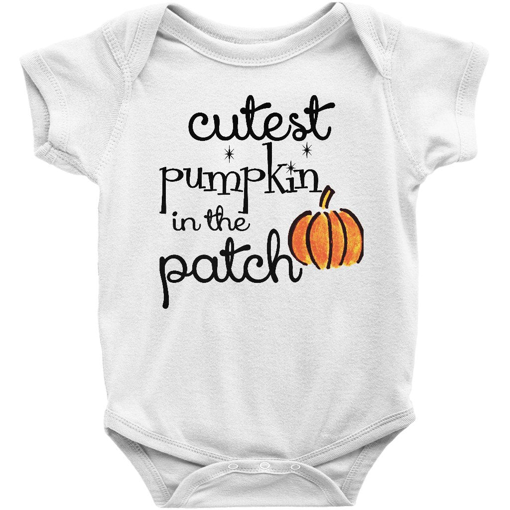 Cute Halloween Cutest Pumpkin in the Patch Bodysuit or Infant Tee