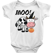 Cute Halloween Onesie/Bodysuit Infant and Toddler Shirt with Cow Moo-Boo!