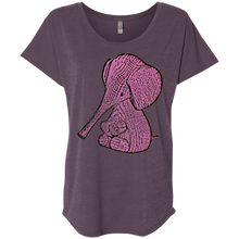 Pink Elephant Cute Women's Loose Fitting Tee