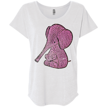 Pink Elephant Cute Women's Loose Fitting Tee