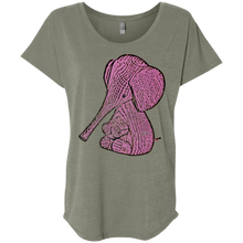 Pink Elephant Cute Women's Loose Fitting Tee