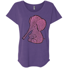 Pink Elephant Cute Women's Loose Fitting Tee