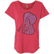 Pink Elephant Cute Women's Loose Fitting Tee