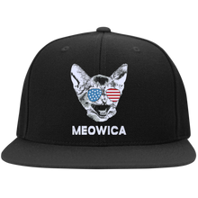 Meowica USA American Flag Cat - July 4 High-Profile Snapback Hat