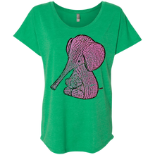 Pink Elephant Cute Women's Loose Fitting Tee