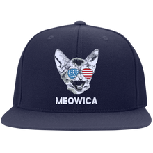 Meowica USA American Flag Cat - July 4 High-Profile Snapback Hat