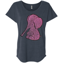 Pink Elephant Cute Women's Loose Fitting Tee