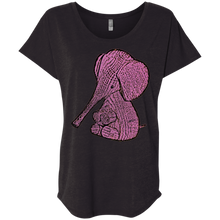 Pink Elephant Cute Women's Loose Fitting Tee