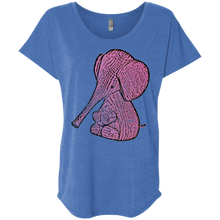 Pink Elephant Cute Women's Loose Fitting Tee
