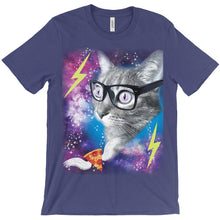 Throwback Funny Cat in Space Shirt