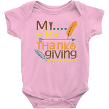 My First Thanksgiving Cute Baby Infant Onesie/Bodysuit or Tee Short or Longsleeve