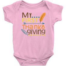 My First Thanksgiving Cute Baby Infant Onesie/Bodysuit or Tee Short or Longsleeve