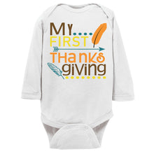 My First Thanksgiving Cute Baby Infant Onesie/Bodysuit or Tee Short or Longsleeve