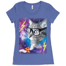 Throwback Funny Cat in Space Shirt