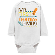 My First Thanksgiving Cute Baby Infant Onesie/Bodysuit or Tee Short or Longsleeve