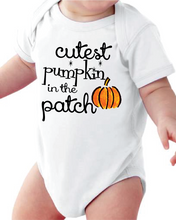 Cute Halloween Cutest Pumpkin in the Patch Bodysuit or Infant Tee