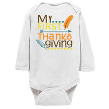 My First Thanksgiving Cute Baby Infant Onesie/Bodysuit or Tee Short or Longsleeve