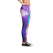 Retro Cat in Space Leggings