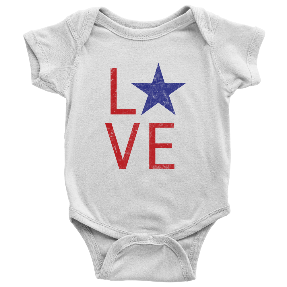 Cute Red, White, and Blue American Star