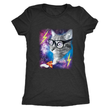 Throwback Funny Cat in Space Shirt