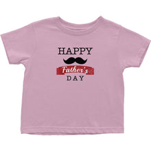 Cute Happy Father's Day Onesie Bodysuit or Infant / Toddler Tee with Mustache