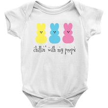 Cute and Funny Chillin With My Peeps Bunny Easter Baby Onesie