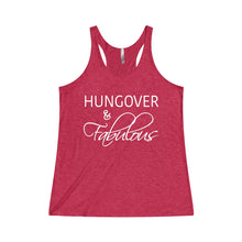 Hungover and Fabulous Drinking Women's Tri-Blend Racerback Tank