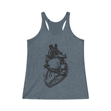 Anatomical Heart Black - Women's Tri-Blend Racerback Tank