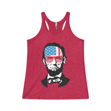 Abraham Lincoln July 4 Women's Tri-Blend Racerback Tank