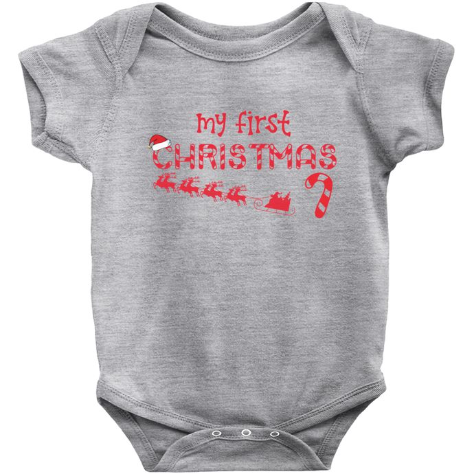 Cute My First Christmas Baby's 1st Christmas Onesie/Tee/Bodysuit