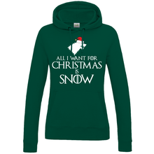 Women's All I Want for Christmas is Snow Medieval Thrones Style Hoodie