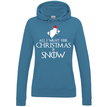 Women's All I Want for Christmas is Snow Medieval Thrones Style Hoodie