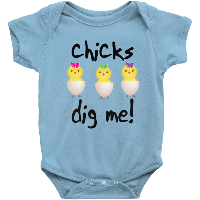 Chicks Dig Me Cute Easter Infant Bodysuit