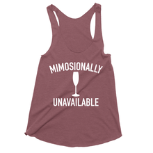 Mimosionally Unavailable Funny Drinking Triblend Tank Tops