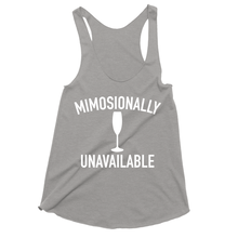 Mimosionally Unavailable Funny Drinking Triblend Tank Tops