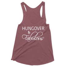 Hungover and Fabulous Tri Blend Drinking Tank Tops